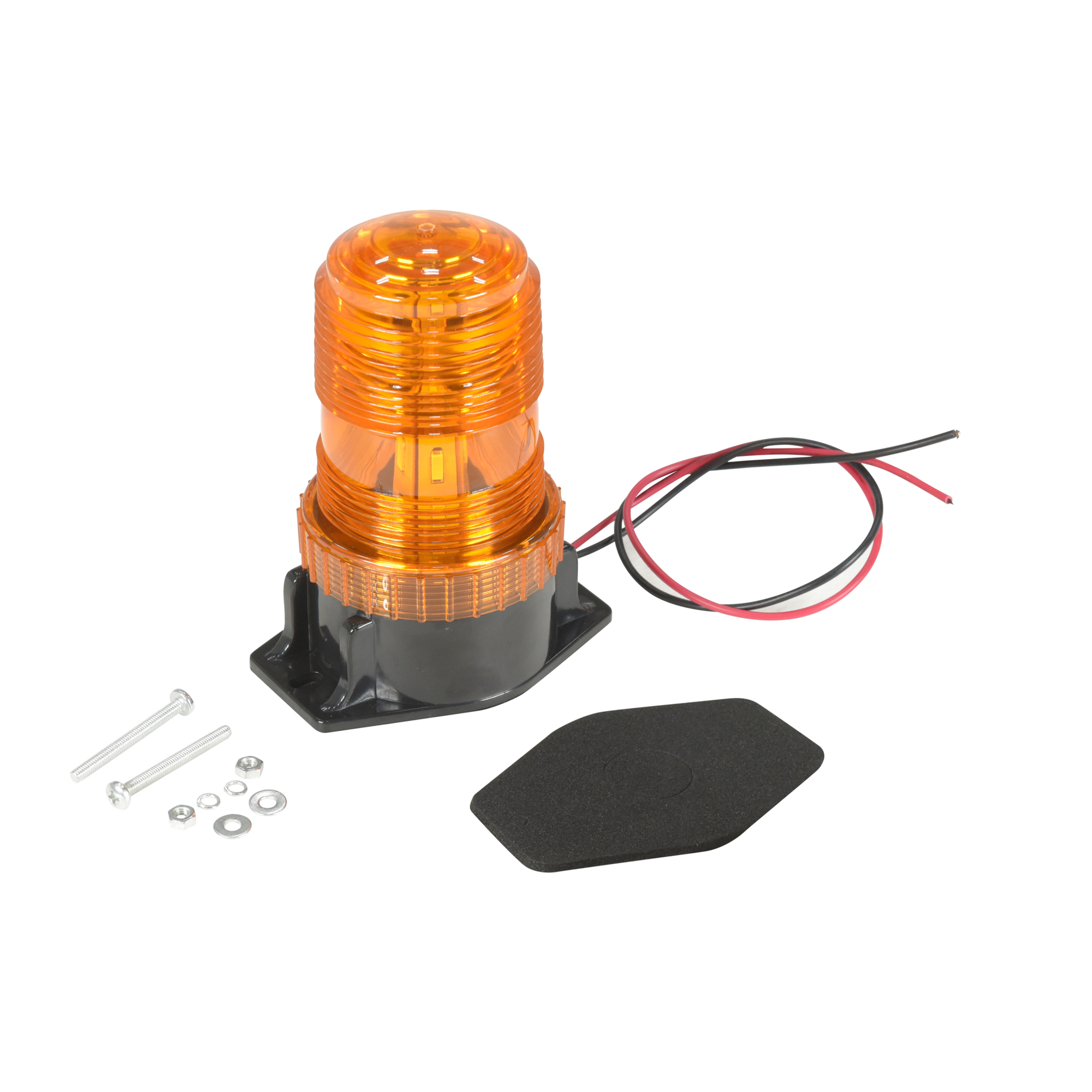 Vestil Fork Truck Safety LED Light - Amber Lens, Strobe Function, Polycarbonate Housing, Model# LT-RC5-FSL-AM